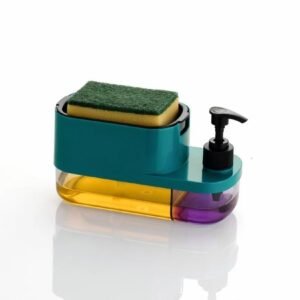 EPICSTACK 3-in-1 Soap Pump Dispenser with Sponge Holder for Kitchen & Bathroom
