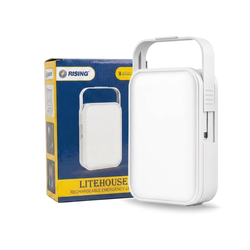 RISING LITEHOUSE Rechargeable Emergency LED Light – 12W, 4000mAh Battery