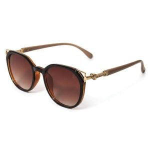 HASHTAG EYEWEAR Women's Retro Sunglasses – Brown Gradient Polarized UV-Protected Shades