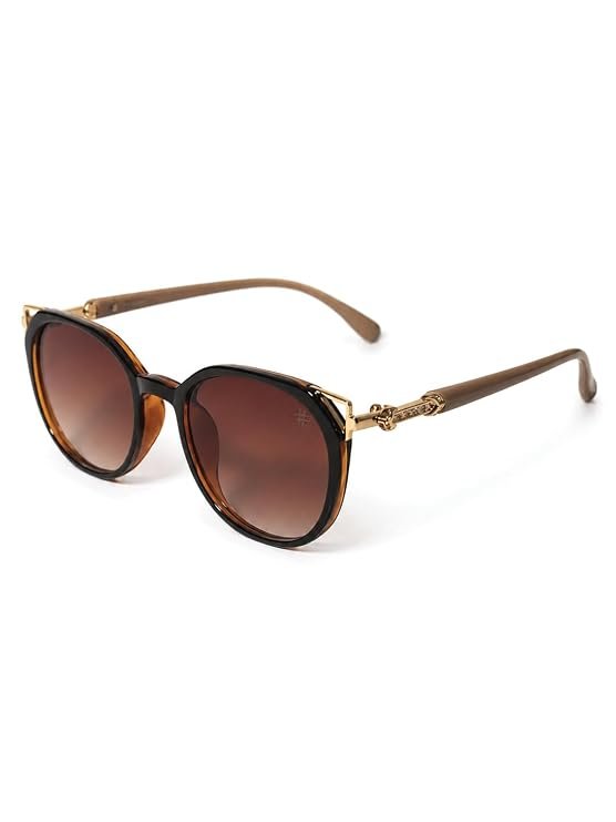 HASHTAG EYEWEAR Women's Retro Sunglasses – Brown Gradient Polarized UV-Protected Shades