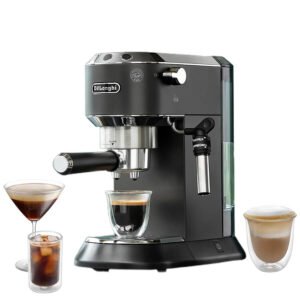 De’Longhi Dedica Style EC685.B Espresso Machine – 15 Bar, Milk Frother