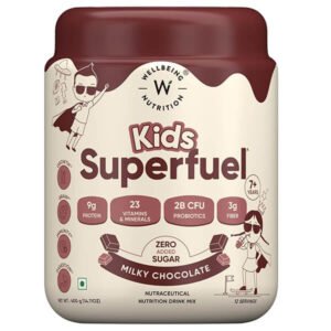 Wellbeing Nutrition Kids Superfuel 7+ Chocolate Drink Powder 400g – Protein, Vitamins & Minerals
